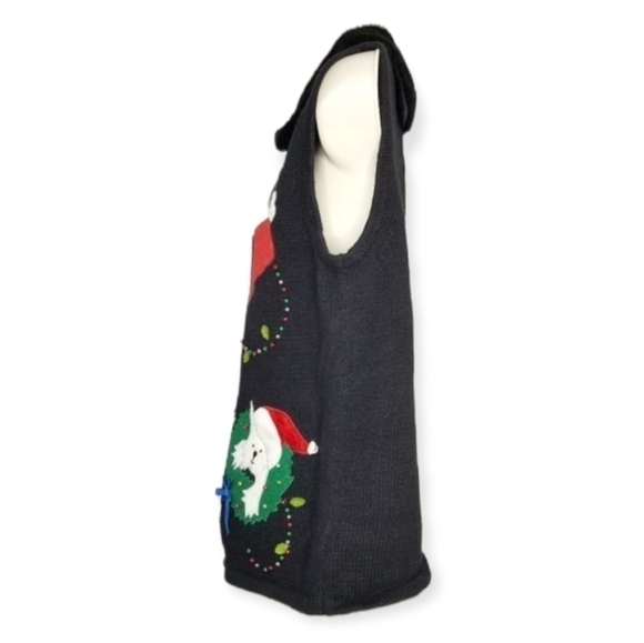 Studio Joy Puppies Dogs Ugly Christmas Sweater Vest Size S - Picture 6 of 8